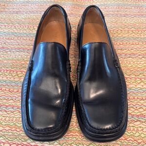 Cole Haan Men Santa Barbara Black Loafers With Air Heel Leather Slip On 9.5M